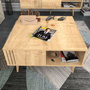 Hanah Home Mesa de Centro Roble 89.6 x 89.6 x 46.5 cm